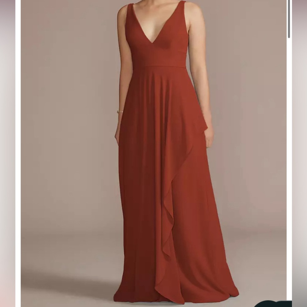 David’s Bridal Size 14 Cinnamon Chiffon Dress